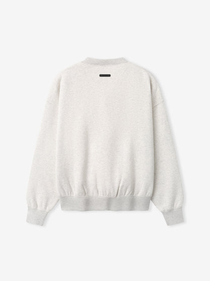 Essentials Signature Ss26 Classic Crewneck Sweatshirt Oatmeal Heather