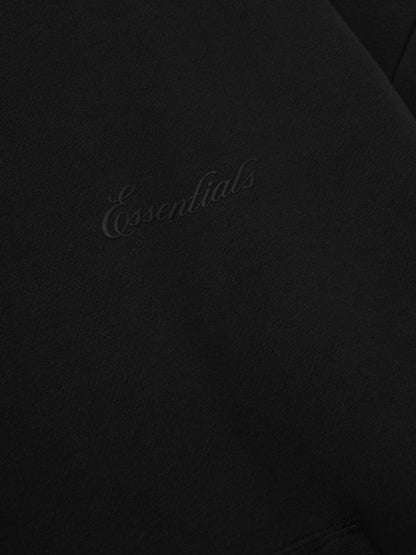 Essentials Signature Ss26 Classic Hoodie Vintage Black