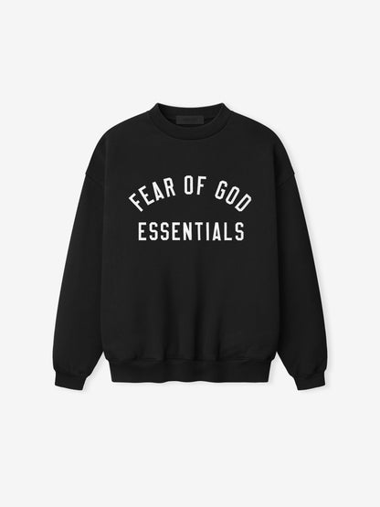 Essentials Varsity 90S Crewneck Sweatshirt Vintage Black