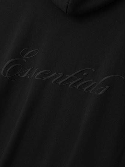 Essentials Signature Ss26 Classic Zip-Up Hoodie Vintage Black