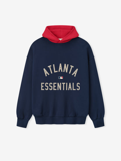 Essentials Braves Sport Hoodie Navy/Red