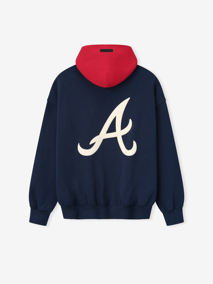 Essentials Braves Sport Hoodie Navy/Red