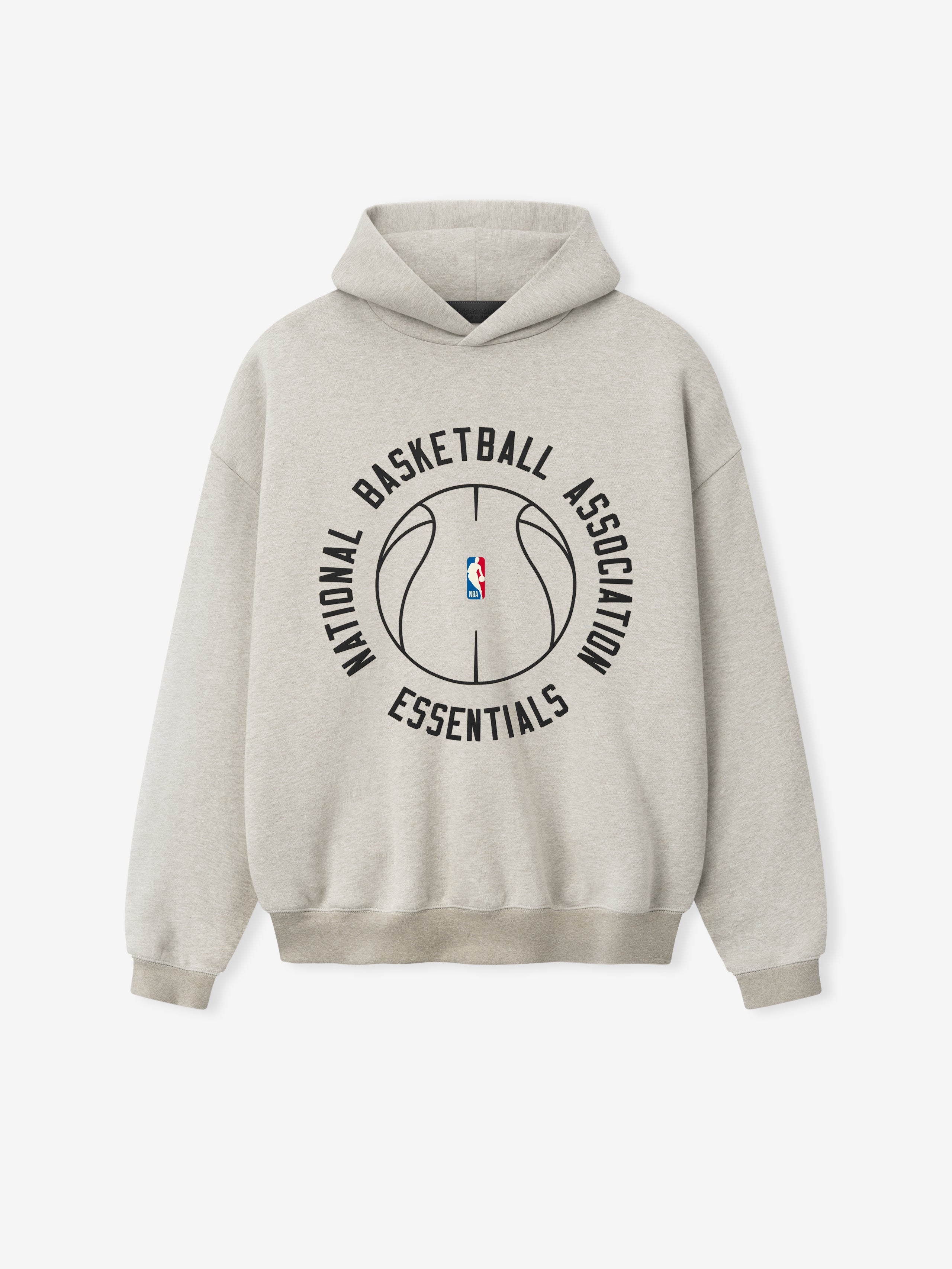 Essentials Nba X Barkley Hendricks 90S Hoodie Heather Stone W/ Heather Rib