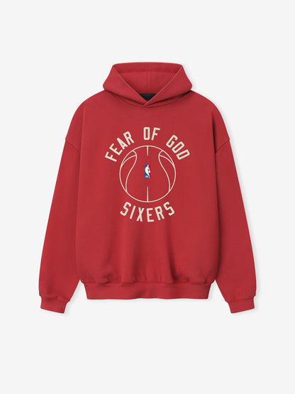 Essentials Sixers X Barkley Hendricks 90S Hoodie Faded Garnet