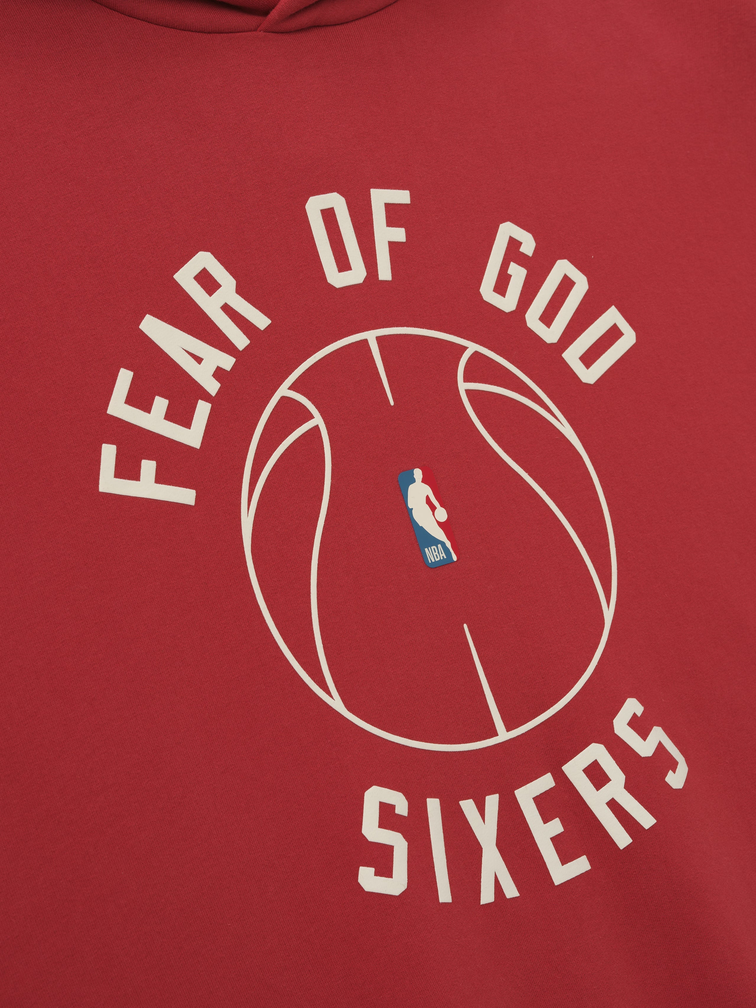 Essentials Sixers X Barkley Hendricks 90S Hoodie Faded Garnet