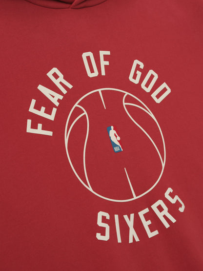 Essentials Sixers X Barkley Hendricks 90S Hoodie Faded Garnet