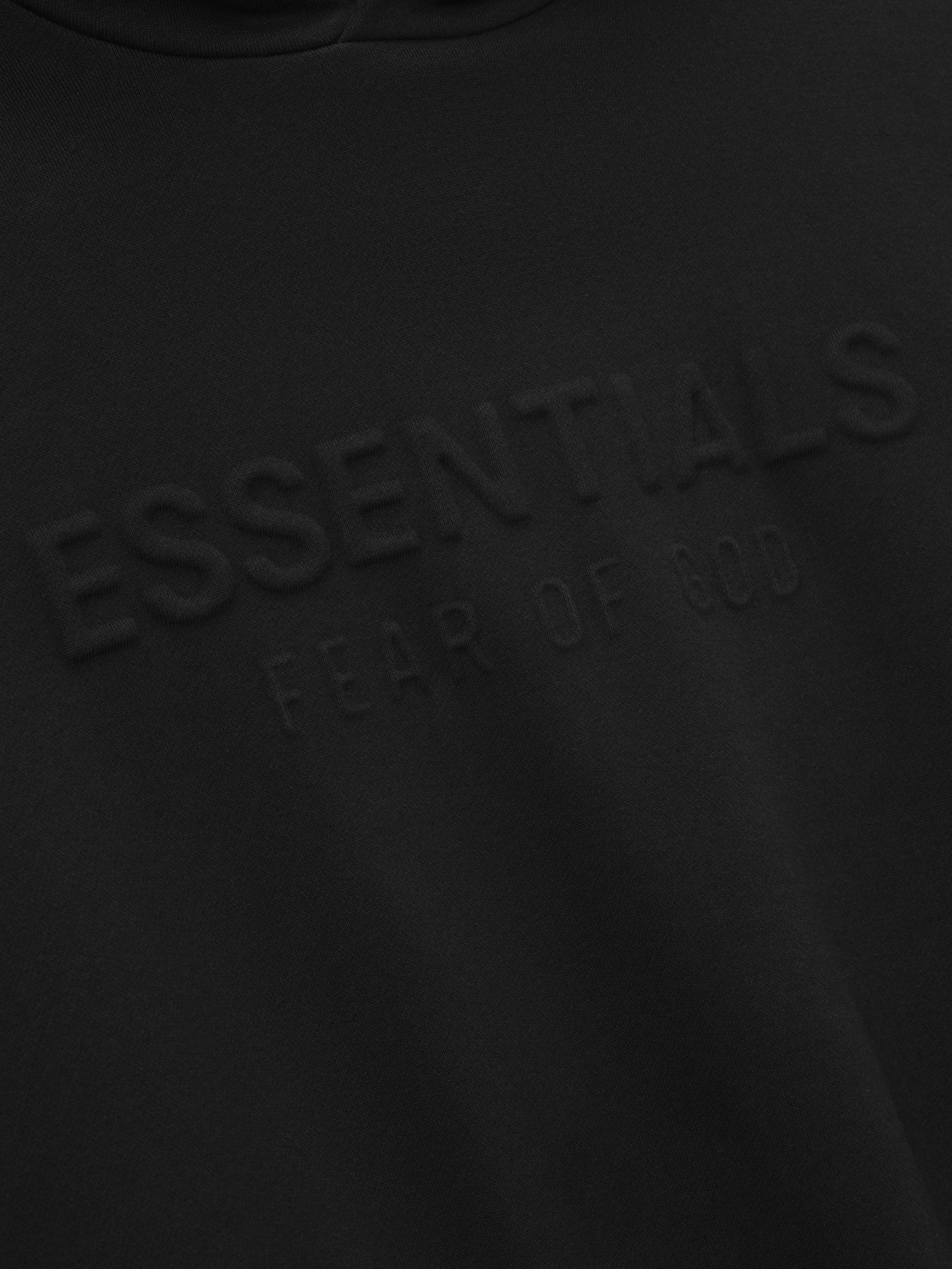 Essentials Embossed Classic Fleece Hoodie Vintage Black