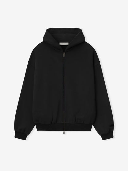 Essentials Embossed Classic Fleece Zip-Up Hoodie Vintage Black