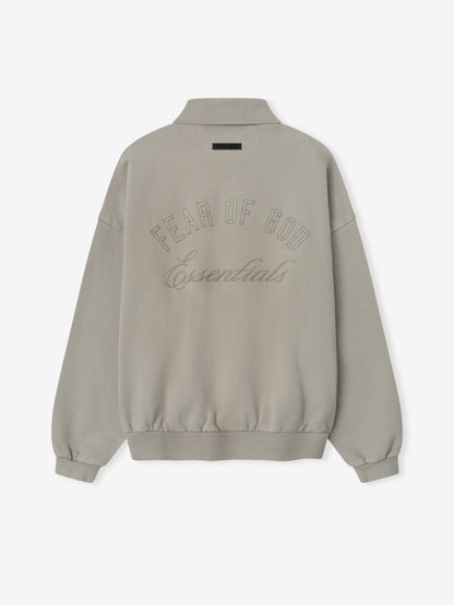 Essentials Embroidered Classic Polo Sweatshirt Smoke Grey