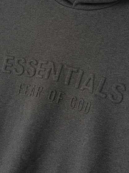 Essentials Embossed Essentials Classic Hoodie Charcoal Heather