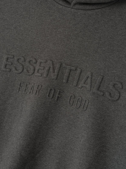 Essentials Embossed Essentials 90S Fit Hoodie Charcoal Heather