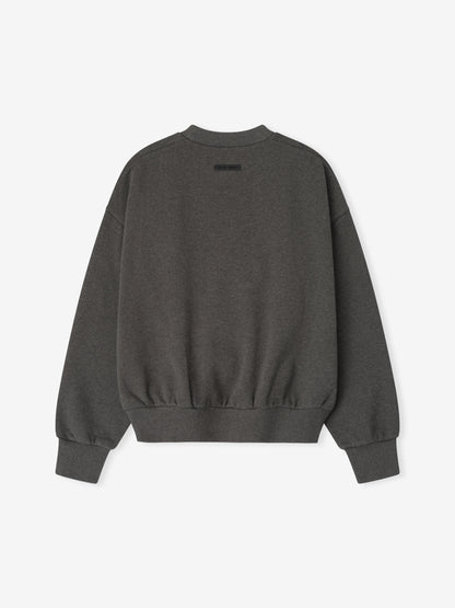 Essentials Embossed Classic Crewneck Sweatshirt Charcoal Heather