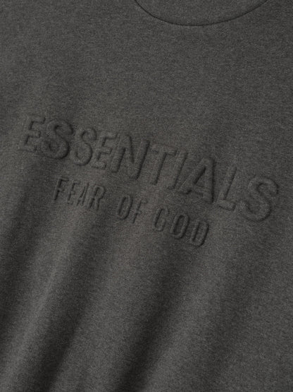 Essentials Embossed Classic Crewneck Sweatshirt Charcoal Heather