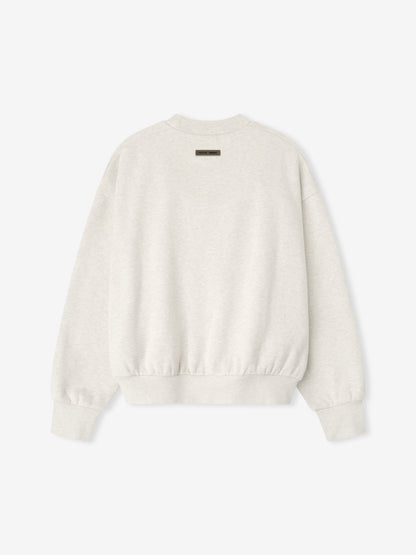 Essentials Embossed Classic Crewneck Sweatshirt Oatmeal Heather