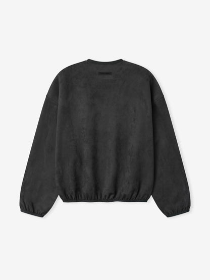 Essentials Suede Fleece Modern Crewneck Sweatshirt Iron Grey