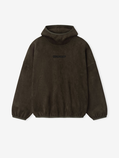 Essentials Suede Fleece Modern Hoodie Brown