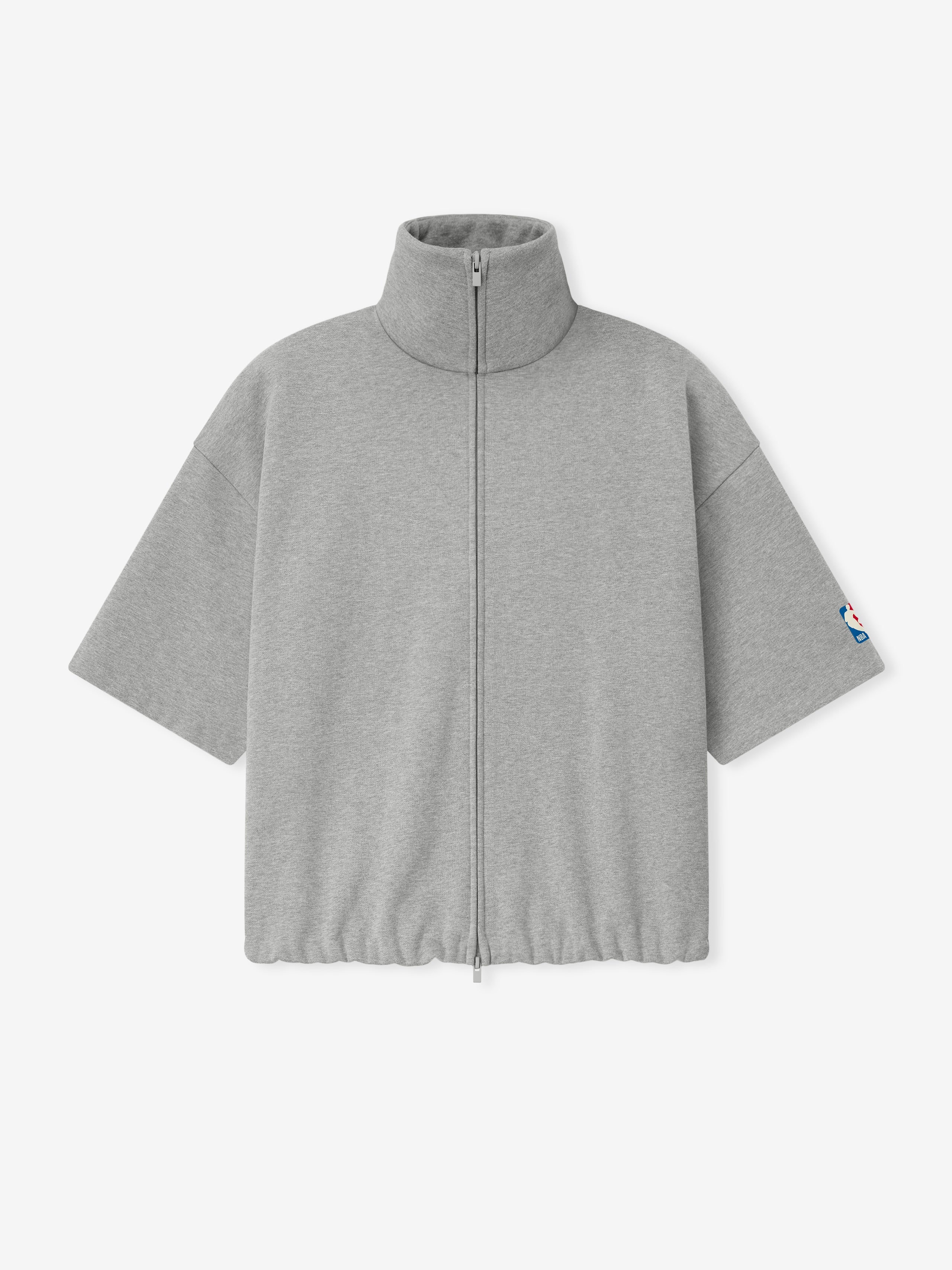 Essentials Nba High Neck Jacket Concrete Heather