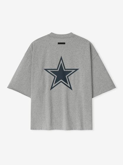 Essentials Cowboys 90S 3/4 Sleeve Football Tee Concrete Heather
