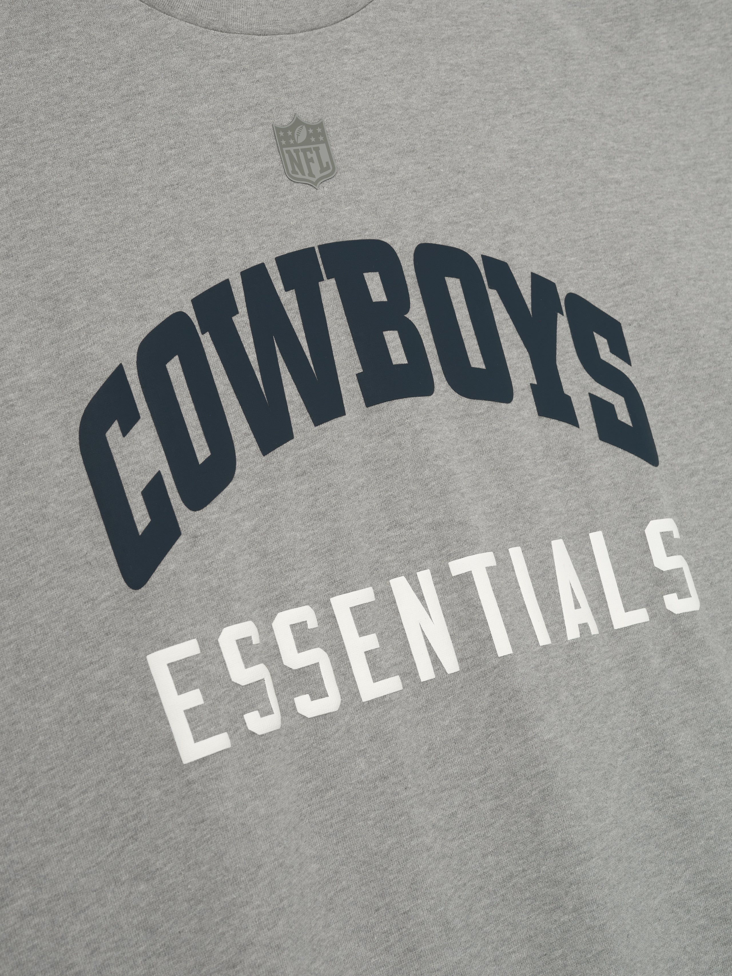 Essentials Cowboys 90S 3/4 Sleeve Football Tee Concrete Heather