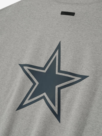 Essentials Cowboys 90S 3/4 Sleeve Football Tee Concrete Heather