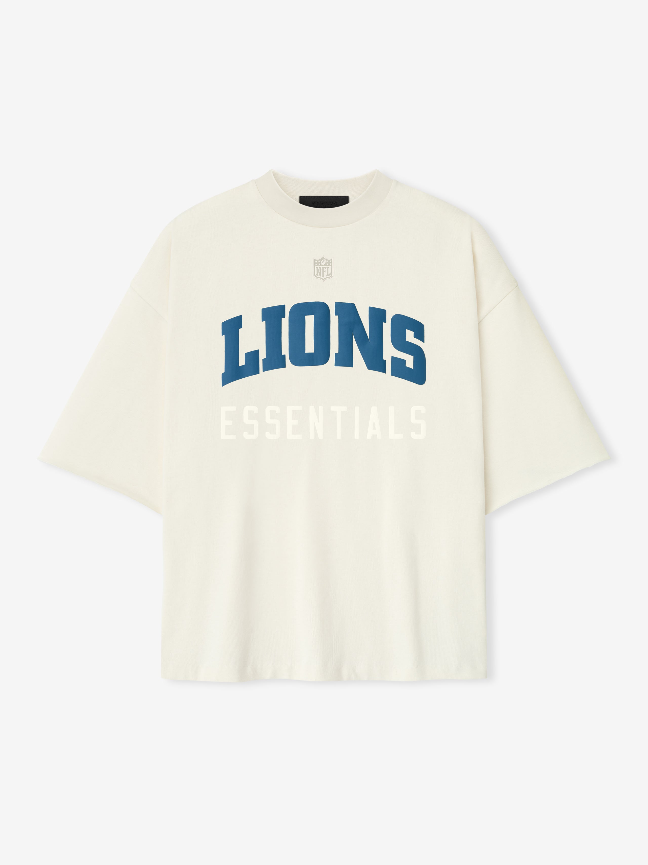 Essentials Lions 90S 3/4 Sleeve Football Tee Cream White