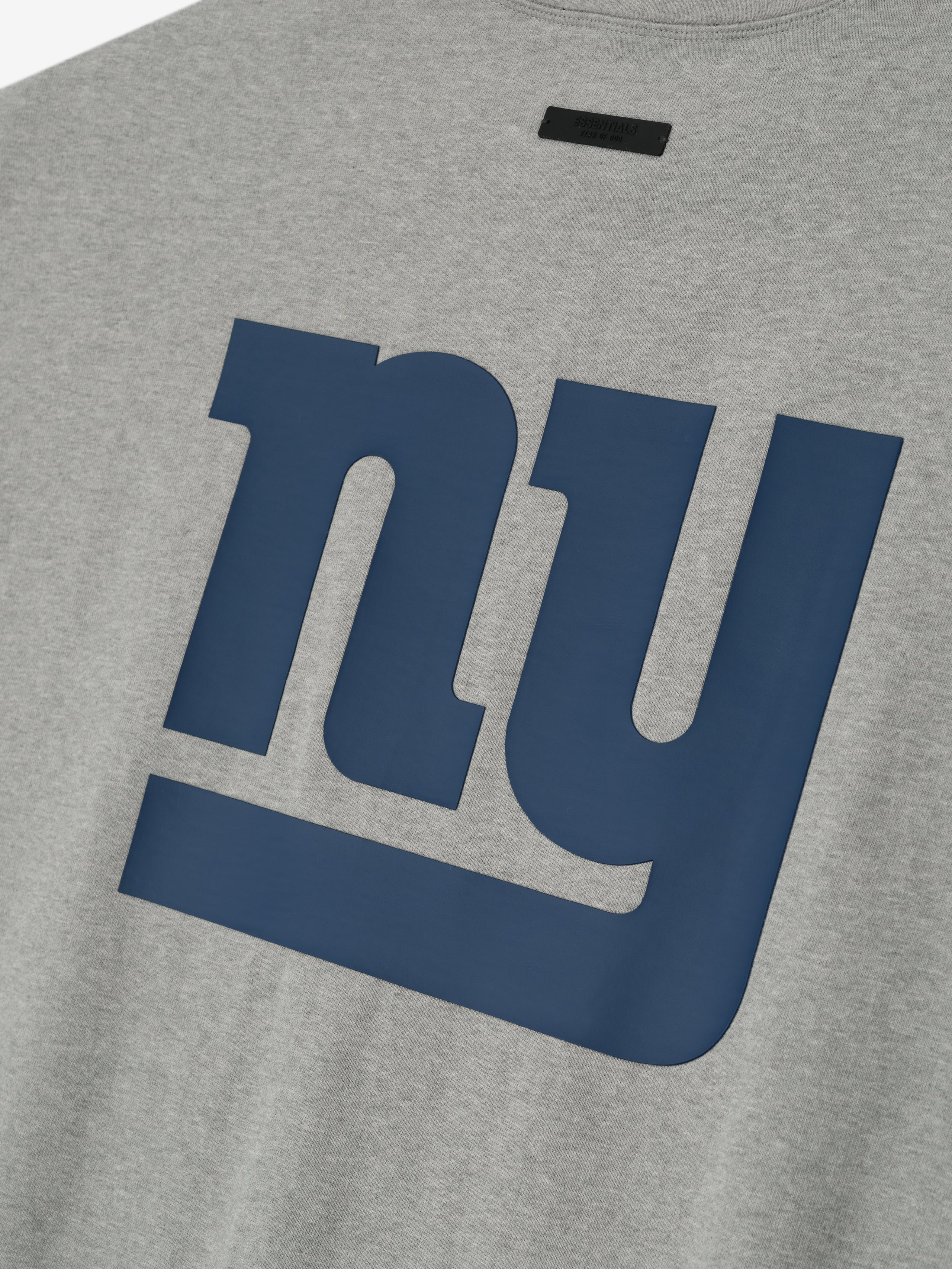 Essentials Giants 90S 3/4 Sleeve Football Tee Concrete Heather