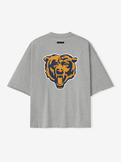 Essentials Bears 90S 3/4 Sleeve Football Tee Concrete Heather/Canyon