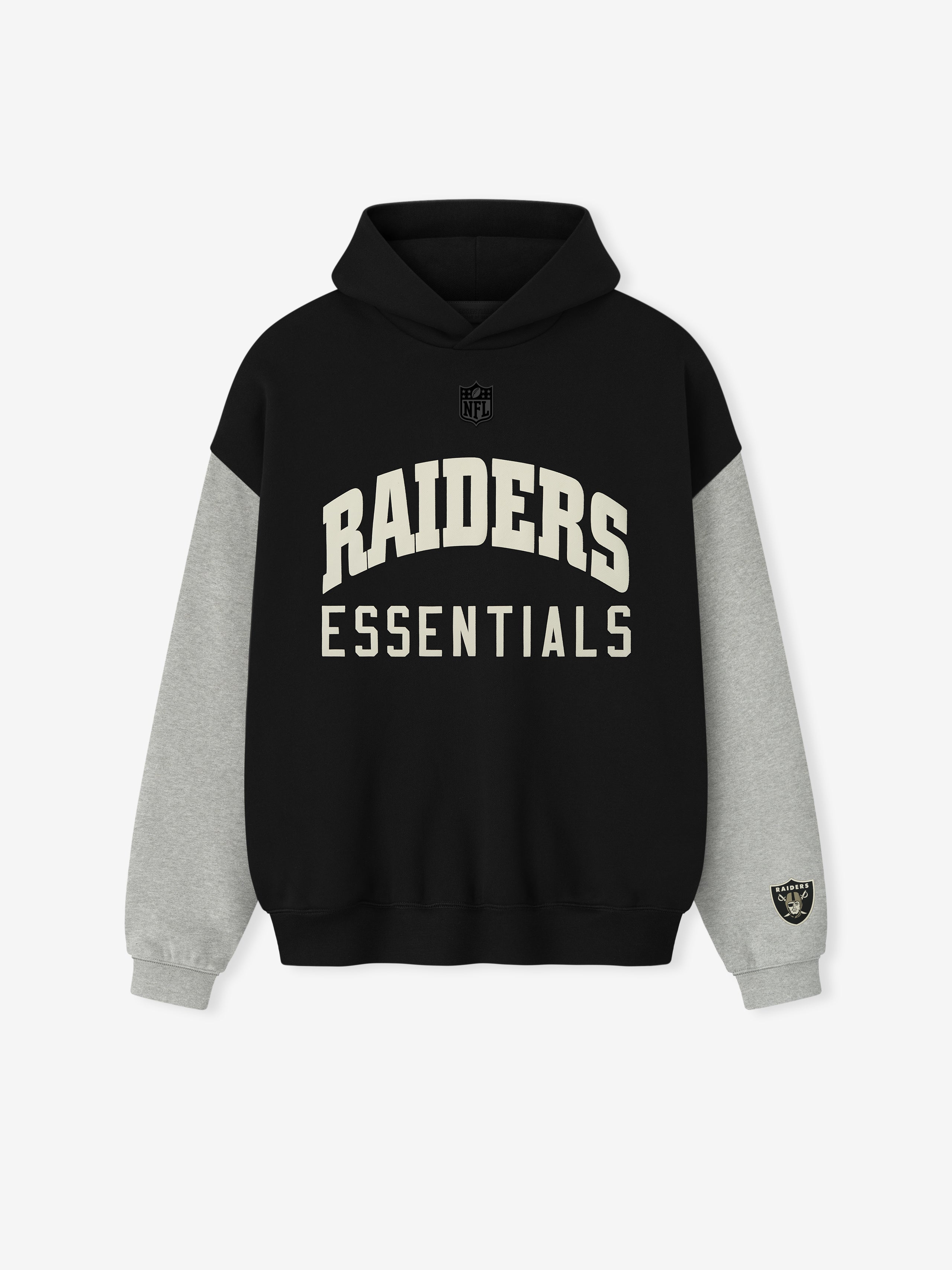 Essentials Raiders Sport Hoodie Black/Concrete Heather
