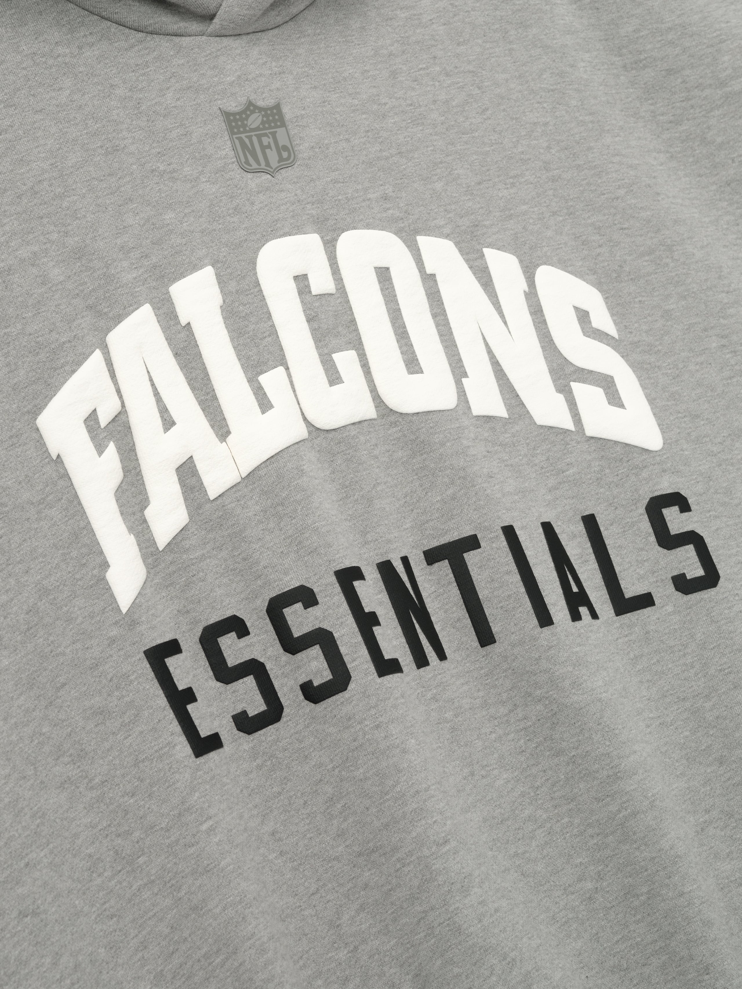 Essentials Falcons Sport Hoodie Concrete Heather/ Red
