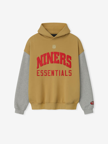 Essentials Forty Niners Sport Hoodie Prairie Sand/ Concrete Heather