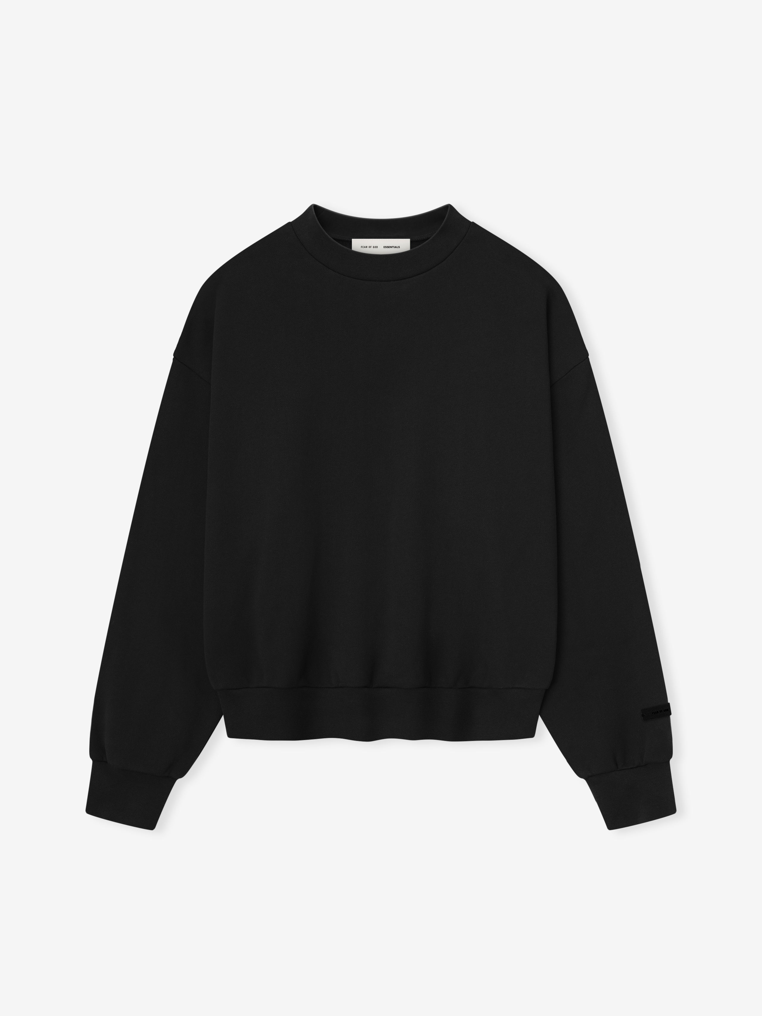 Essentials Classic Fleece Crewneck Jet Black