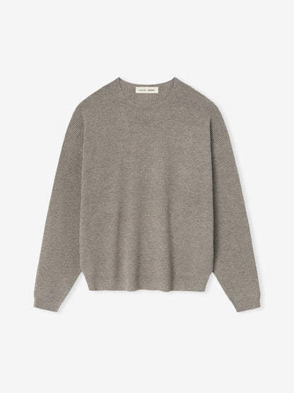 Essentials Waffle Crewneck Sweater Homestead Heather