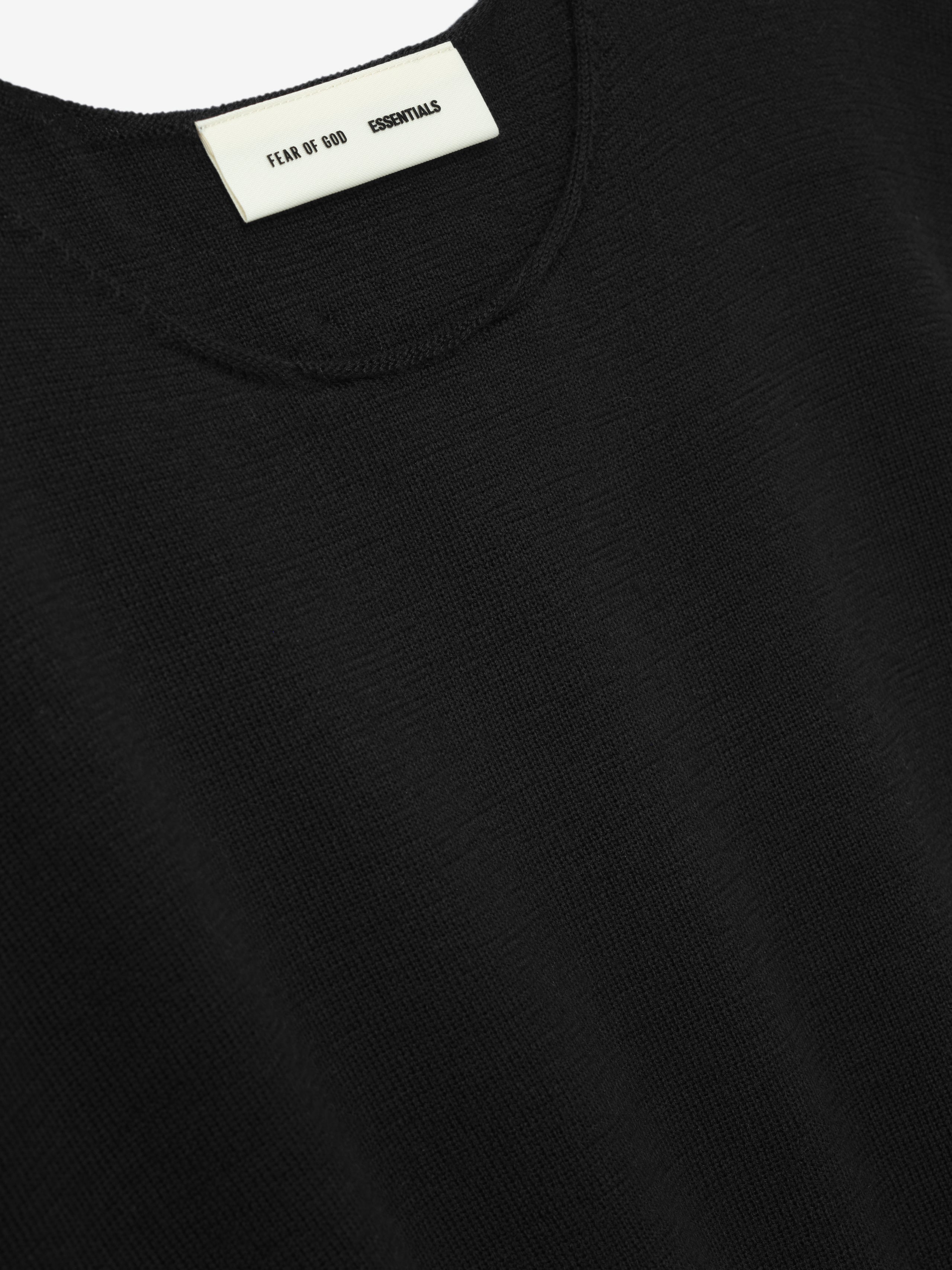 Essentials Merino Short Sleeve Tee Jet Black