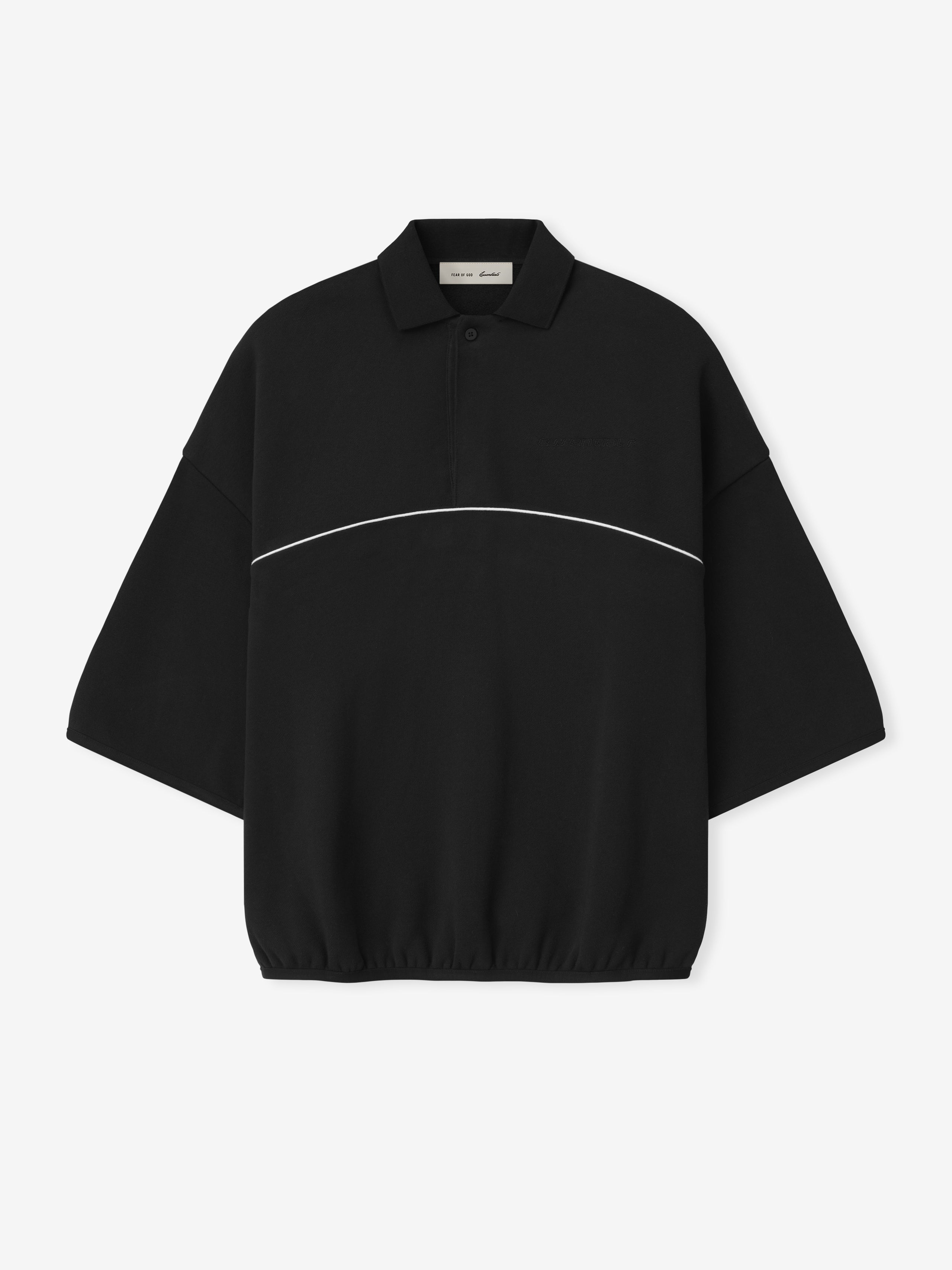 Essentials Active Trace 3/4 Sleeve Modern Polo Sweatshirt Vintage Black