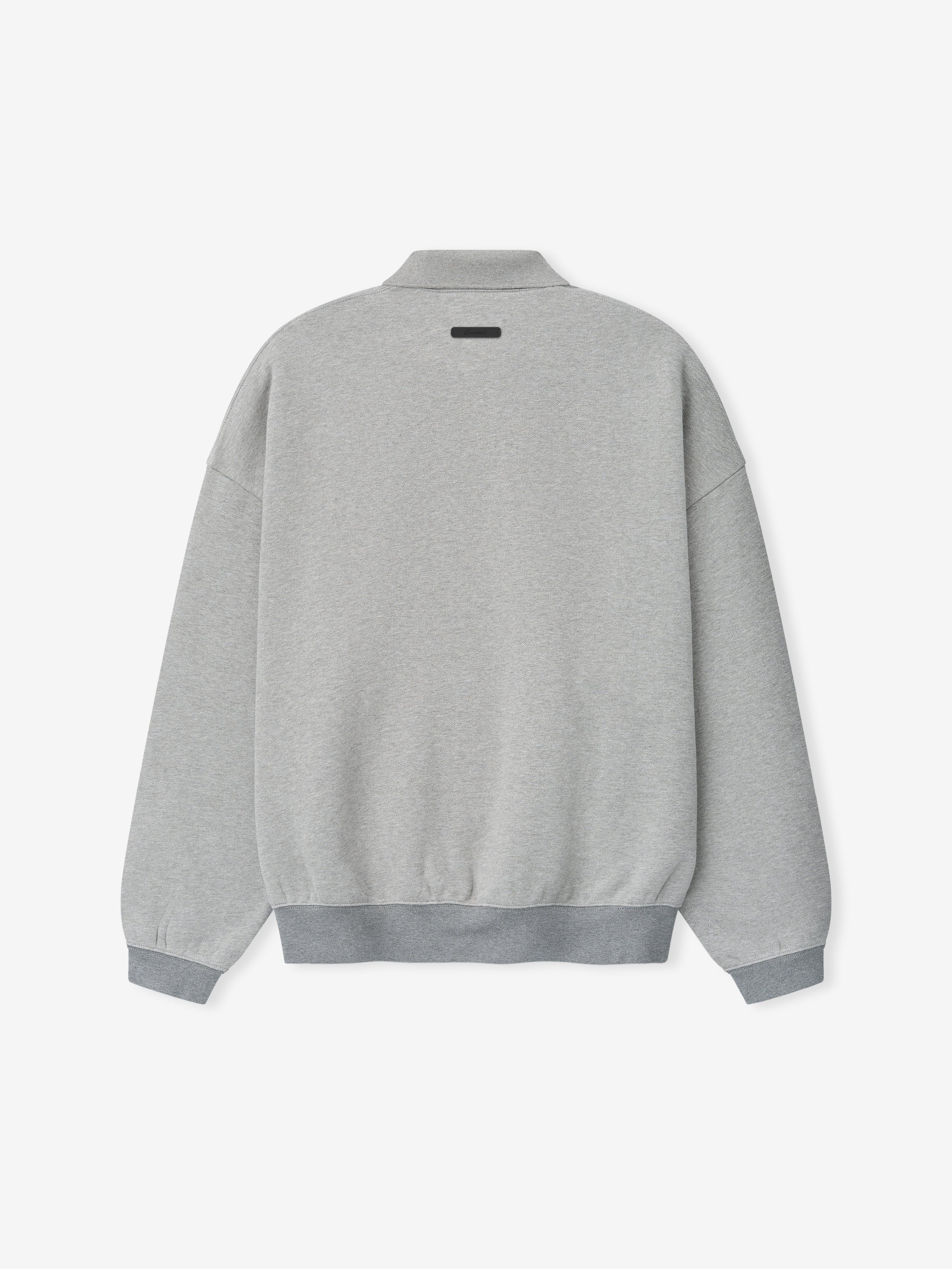 Essentials Signature 90S Polo Sweatshirt Concrete Heather