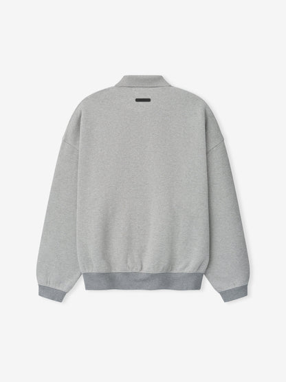 Essentials Signature 90S Polo Sweatshirt Concrete Heather