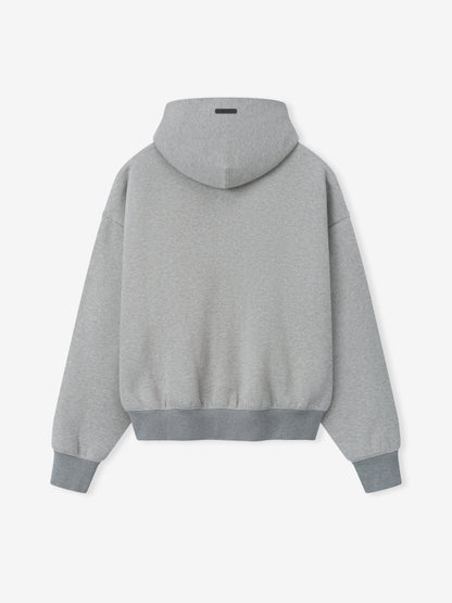 Essentials Signature Classic Full Zip Hoodie Concrete Heather