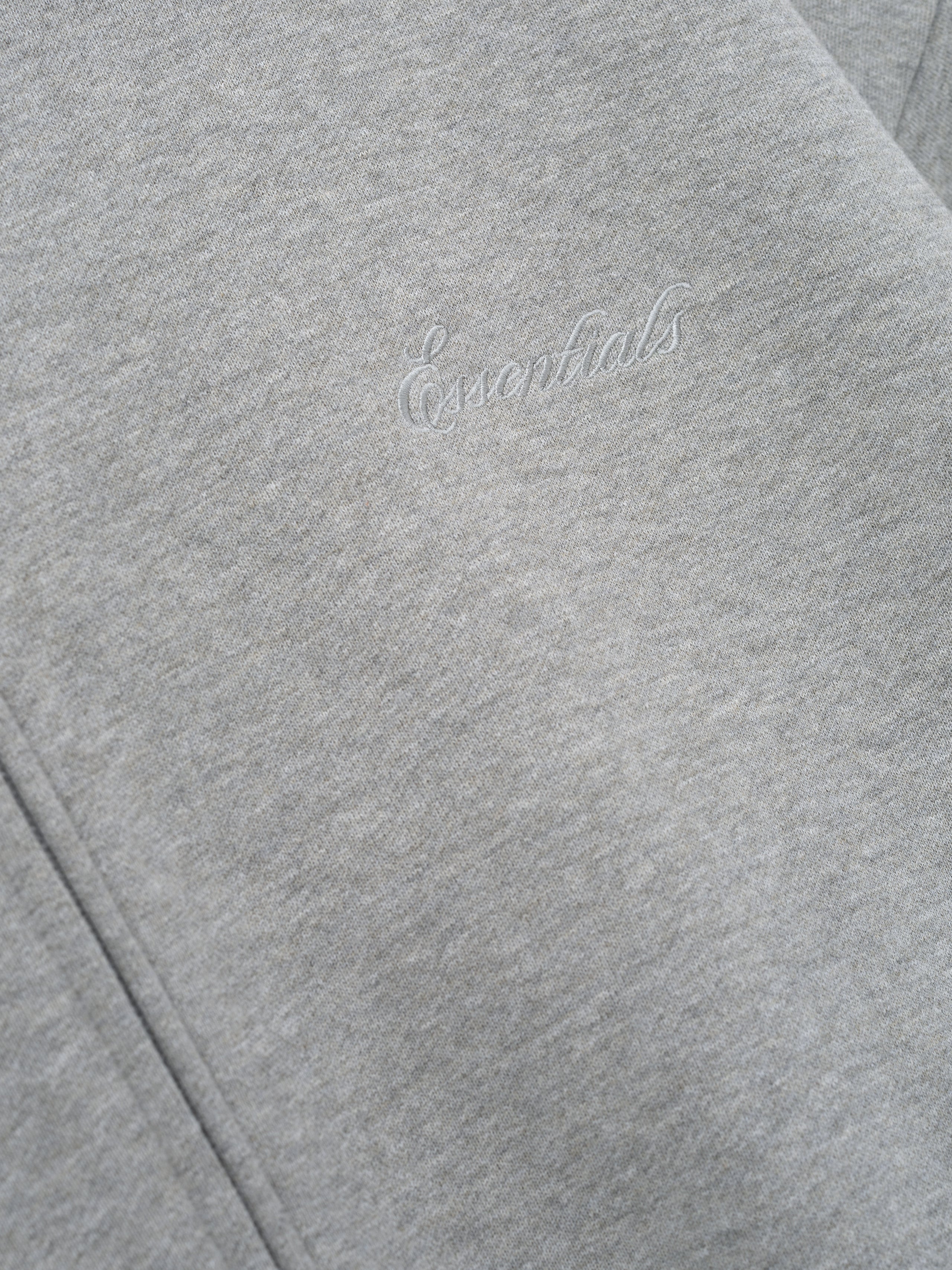 Essentials Signature Classic Full Zip Hoodie Concrete Heather