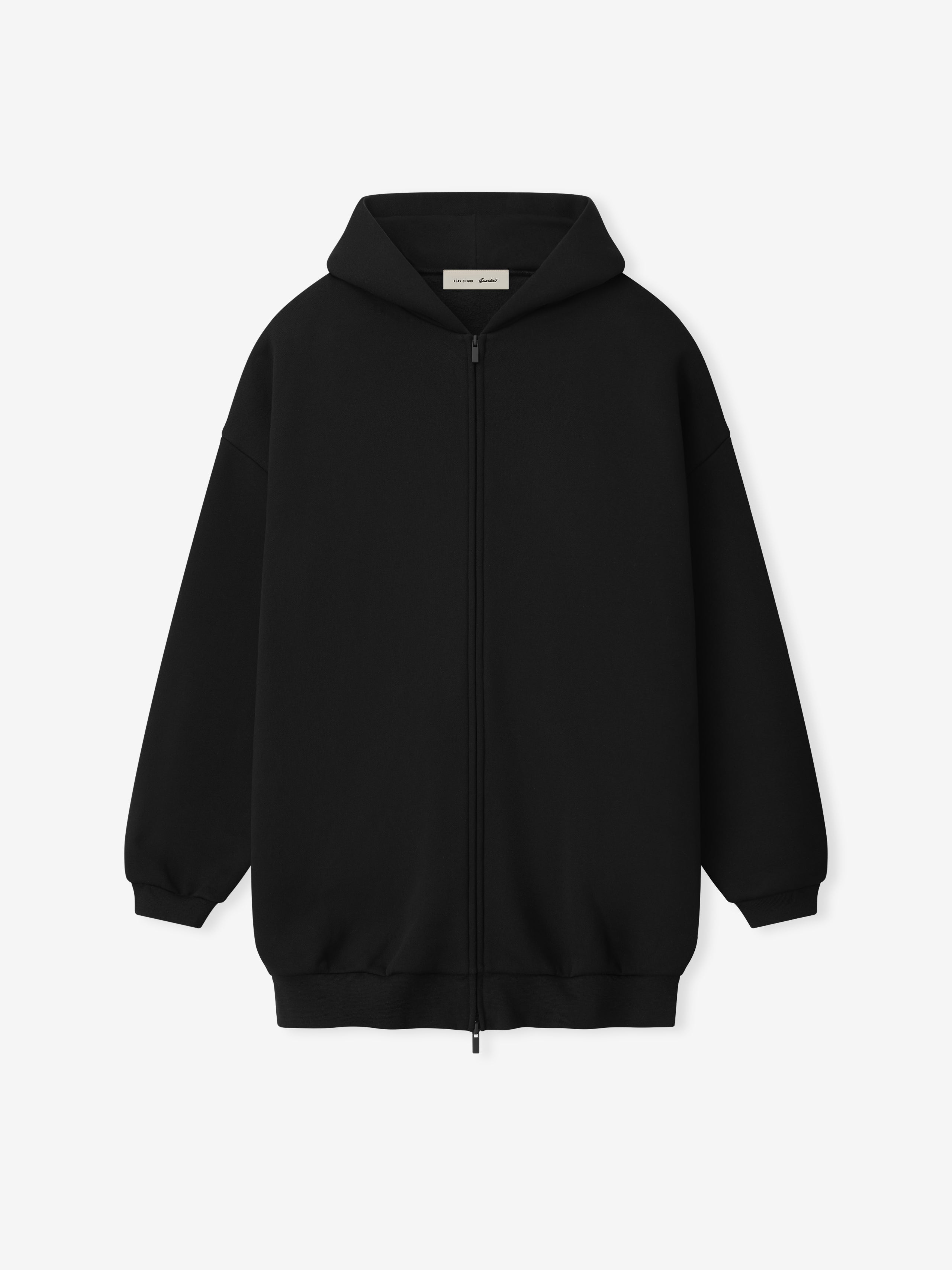 Essentials Property Lounge Long Zip Hoodie Black