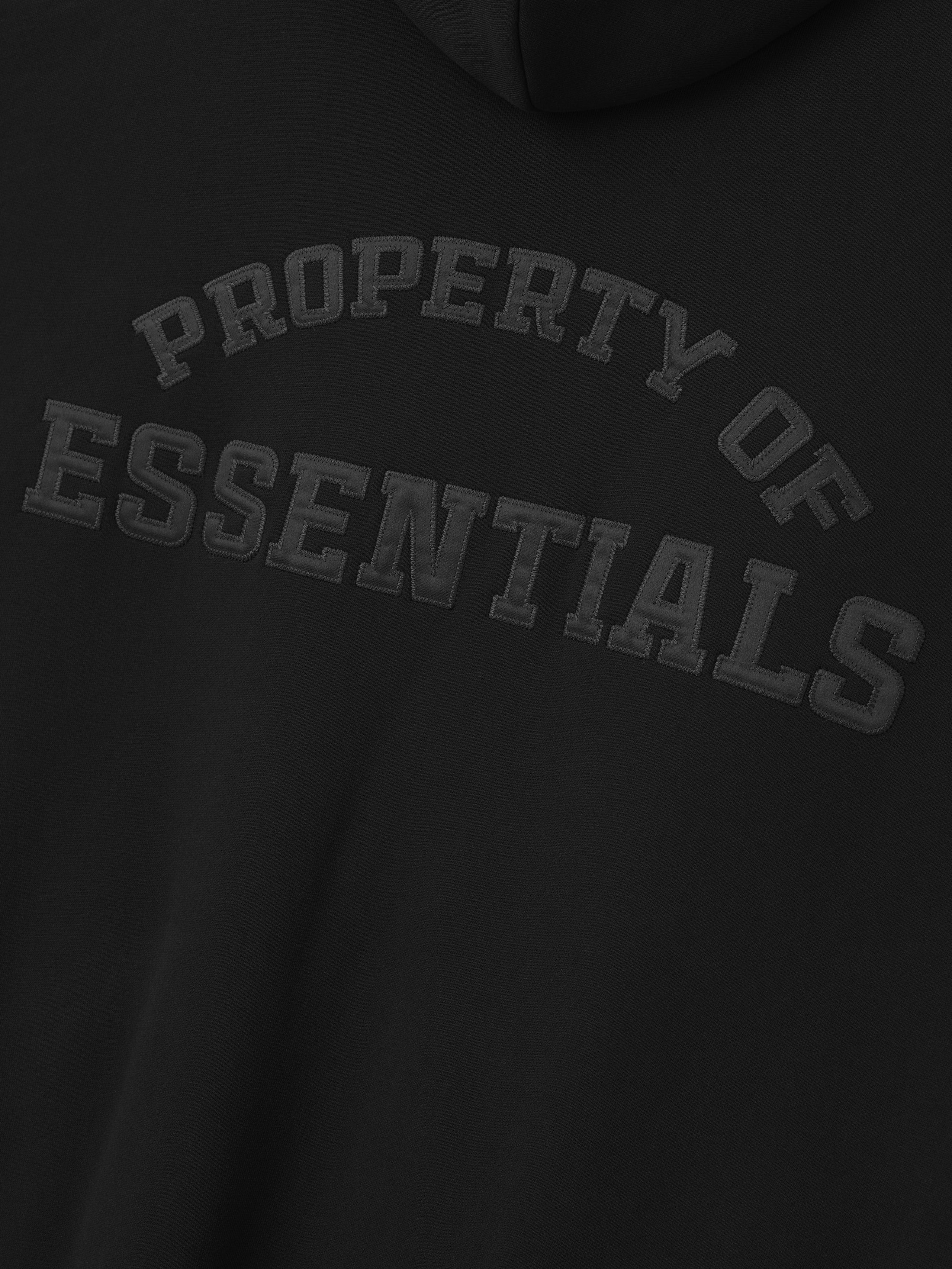 Essentials Property Lounge Long Zip Hoodie Black