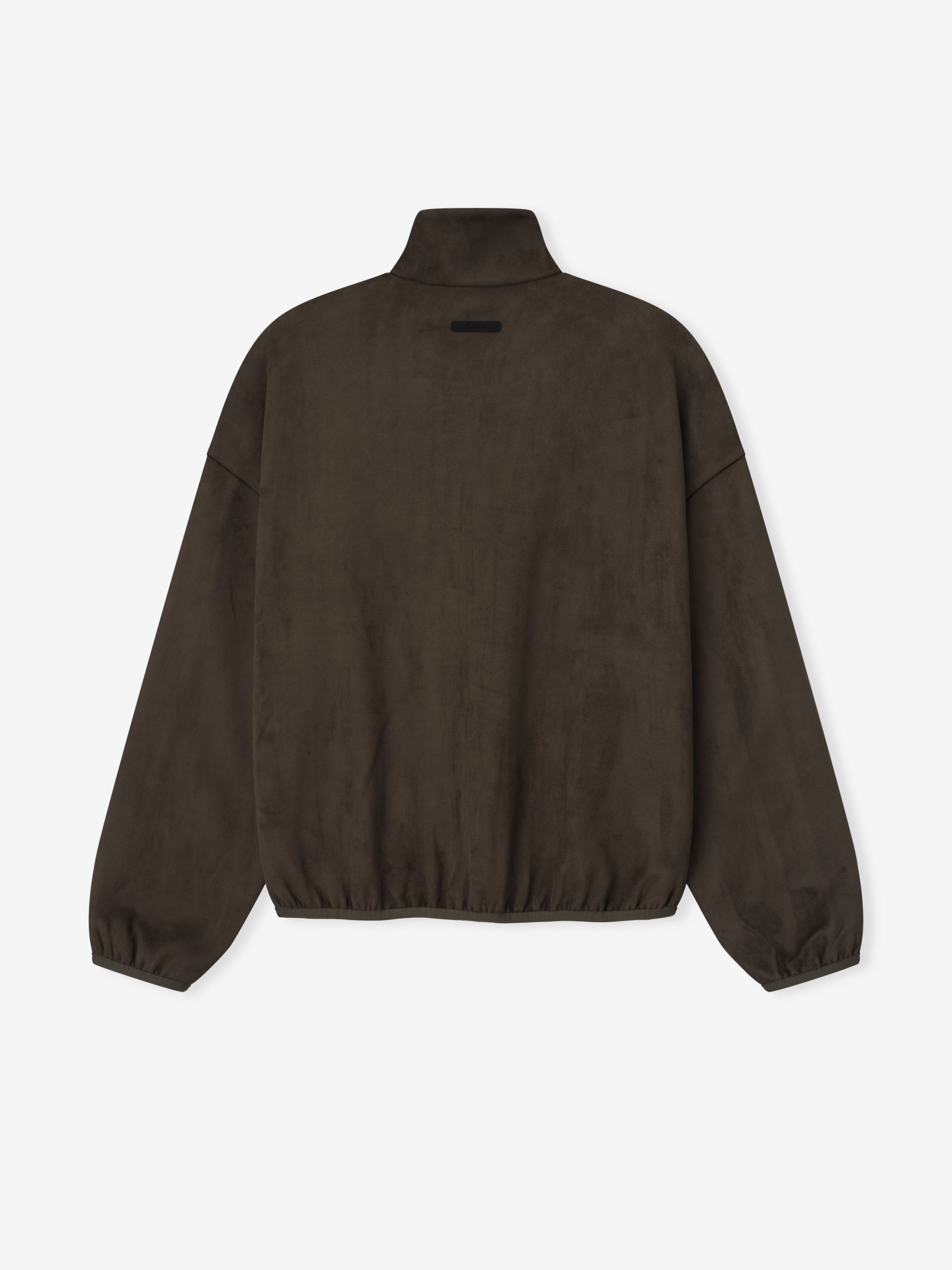 Essentials Suede Fleece Signature Modern Track Jacket W/ Piping Brown