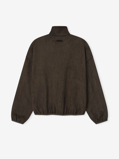Essentials Suede Fleece Signature Modern Track Jacket W/ Piping Brown