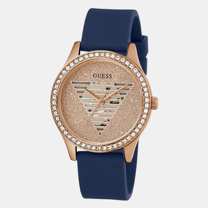 Guess Lady Idol Women Quartz Pink Dial Analog Silicone Watch Gw0530L3