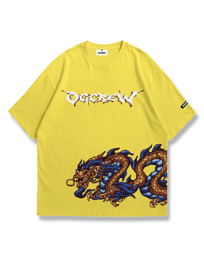 LIME YELLOW EASTERN DRAGON T-SHIRT
