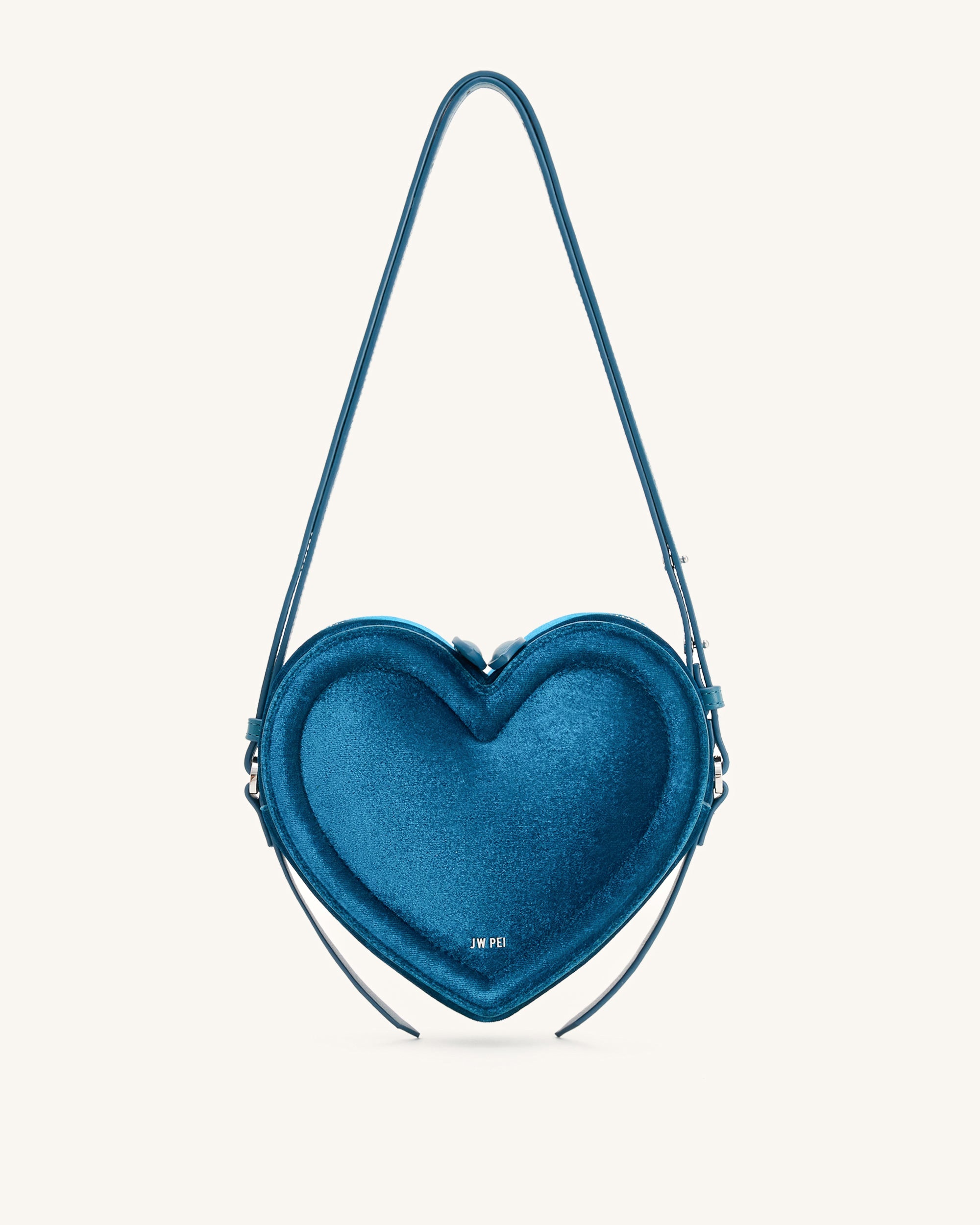 Jw Pei Arlene Velvet Heart Shaped Bag Blue