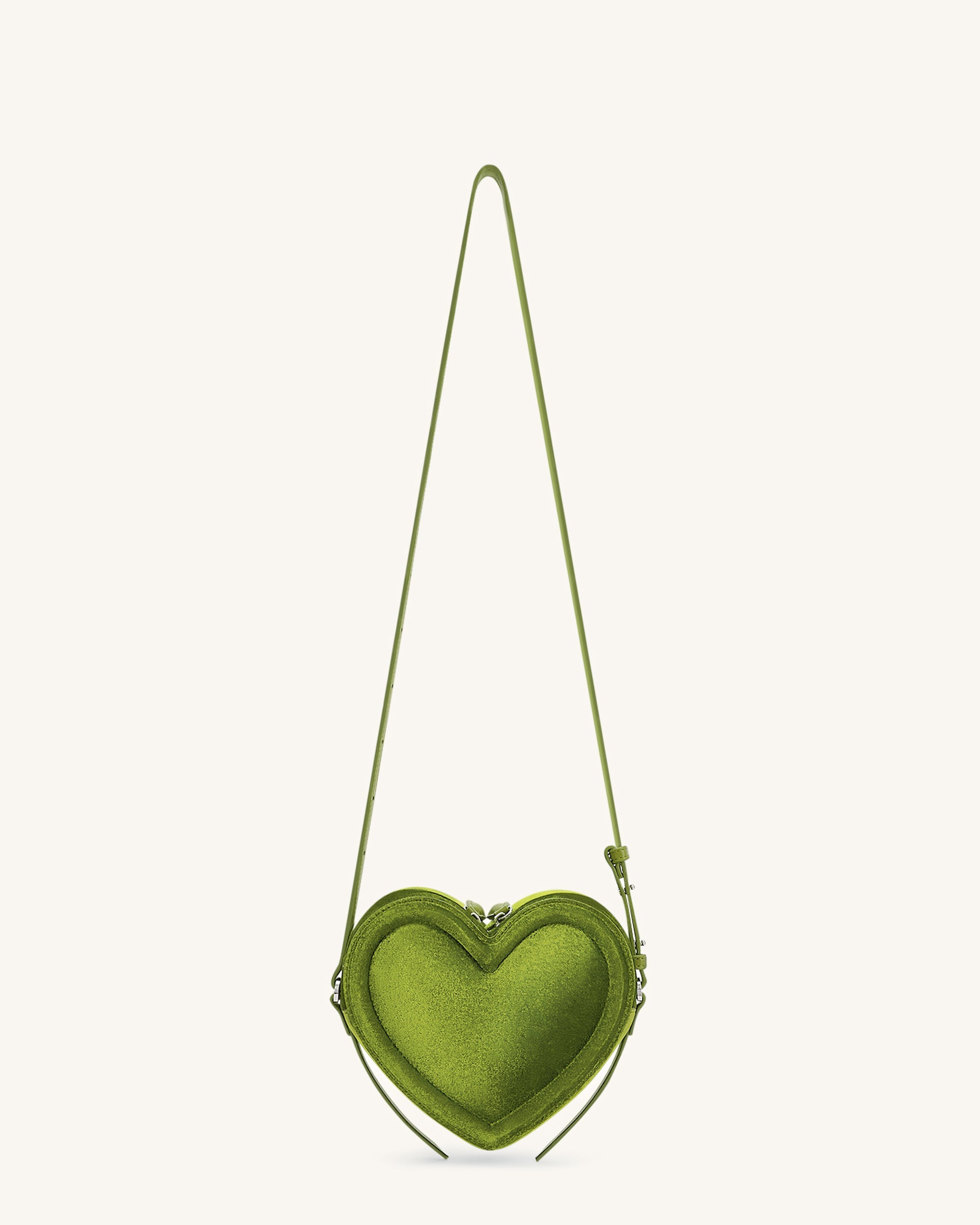 Jw Pei Arlene Velvet Heart Shaped Bag Green
