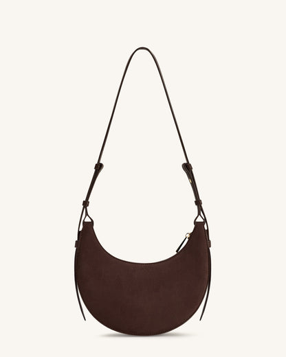 Jw Pei Sharon Faux Suede Crossbody Bag Coffee Brown