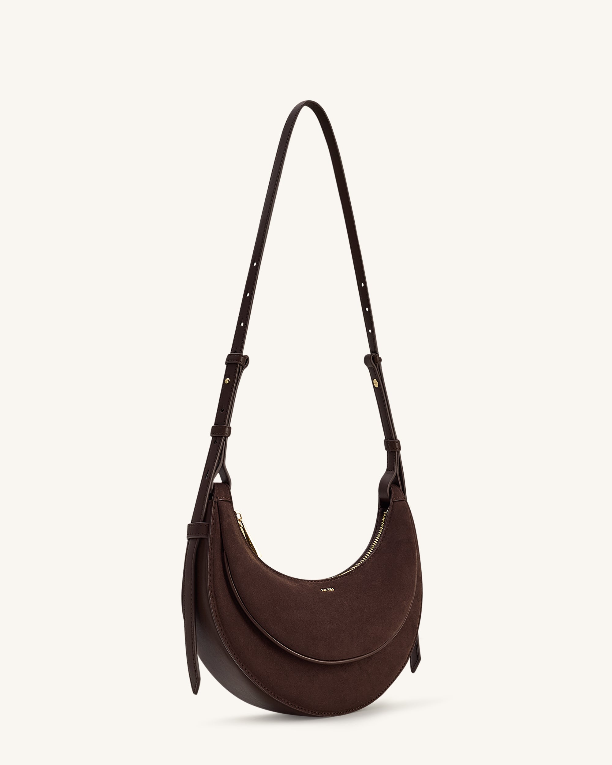 Jw Pei Sharon Faux Suede Crossbody Bag Coffee Brown