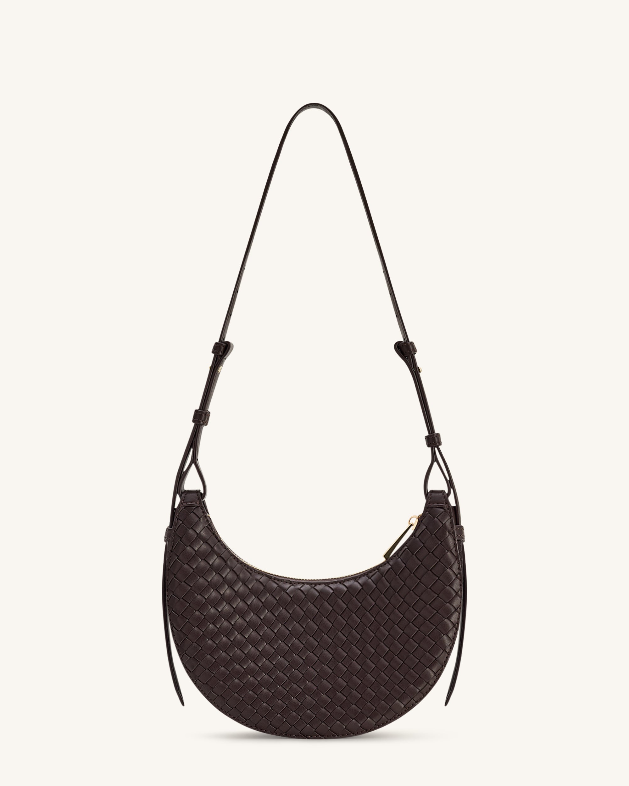 Jw Pei Sharon Woven Crossbody Bag Coffee Brown
