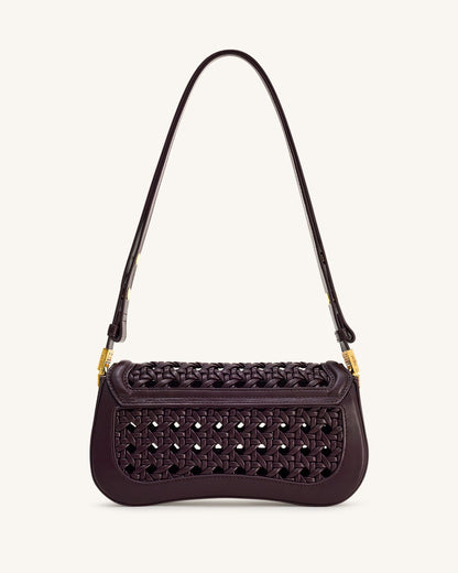 Jw Pei Joy Woven Shoulder Bag Dark Red